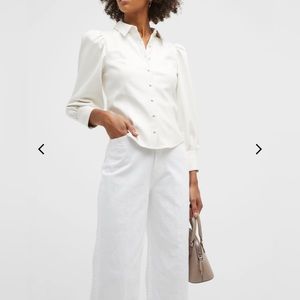 Alice and Olivia, Nadine Vegan Leather top, Size XS